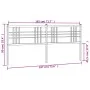 Kopfteil aus schwarzem Metall, 180 cm von vidaXL, Kopf- und Fußteile - Ref: Foro24-376360, Preis: 44,81 €, Rabatt: %