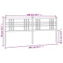 Cabecero de metal negro 200 cm de vidaXL, Cabeceros y pies de cama - Ref: Foro24-376362, Precio: 46,81 €, Descuento: %