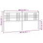Cabecero de metal blanco 200 cm de vidaXL, Cabeceros y pies de cama - Ref: Foro24-376411, Precio: 46,81 €, Descuento: %