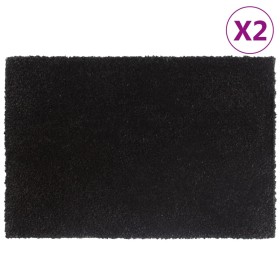 Felpudos 2 unidades fibra de coco negro 40x60 cm de vidaXL, Felpudos - Ref: Foro24-155571, Precio: 32,25 €, Descuento: %