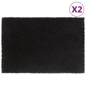 Felpudos 2 unidades fibra de coco negro 40x60 cm de vidaXL, Felpudos - Ref: Foro24-155571, Precio: 31,45 €, Descuento: %