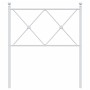 Cabecero de metal blanco 75 cm de vidaXL, Cabeceros y pies de cama - Ref: Foro24-376577, Precio: 37,05 €, Descuento: %