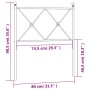 Cabecero de metal blanco 75 cm de vidaXL, Cabeceros y pies de cama - Ref: Foro24-376577, Precio: 37,05 €, Descuento: %