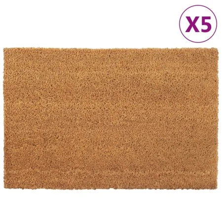 Felpudos 5 unidades fibra de coco natural 40x60 cm de vidaXL, Felpudos - Ref: Foro24-155559, Precio: 49,32 €, Descuento: %