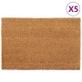 Felpudos 5 unidades fibra de coco natural 40x60 cm de vidaXL, Felpudos - Ref: Foro24-155559, Precio: 49,32 €, Descuento: %