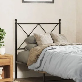 Black metal headboard 75 cm by vidaXL, Headboards and footboards - Ref: Foro24-376528, Price: 36,54 €, Discount: %