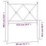 Kopfteil aus schwarzem Metall, 75 cm von vidaXL, Kopf- und Fußteile - Ref: Foro24-376528, Preis: 36,54 €, Rabatt: %