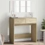 Tocador con espejo color roble Sonoma 80x39x80 cm de vidaXL, Tocadores para dormitorios - Ref: Foro24-840704, Precio: 84,55 €...