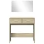 Tocador con espejo color roble Sonoma 80x39x80 cm de vidaXL, Tocadores para dormitorios - Ref: Foro24-840704, Precio: 84,55 €...