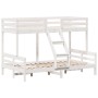 Litera de madera maciza de pino blanco 80x200/120x200 cm de vidaXL, Camas y somieres - Ref: Foro24-3207162, Precio: 351,94 €,...