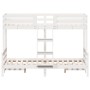 Litera de madera maciza de pino blanco 80x200/120x200 cm de vidaXL, Camas y somieres - Ref: Foro24-3207162, Precio: 351,94 €,...