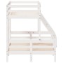 Litera de madera maciza de pino blanco 80x200/120x200 cm de vidaXL, Camas y somieres - Ref: Foro24-3207162, Precio: 351,94 €,...