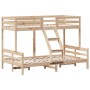 Litera de madera maciza de pino 90x200/120x200 cm de vidaXL, Camas y somieres - Ref: Foro24-3207169, Precio: 321,45 €, Descue...