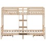 Litera de madera maciza de pino 90x200/120x200 cm de vidaXL, Camas y somieres - Ref: Foro24-3207169, Precio: 321,45 €, Descue...