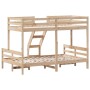 Litera de madera maciza de pino 90x200/120x200 cm de vidaXL, Camas y somieres - Ref: Foro24-3207169, Precio: 321,45 €, Descue...