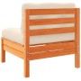 Set de sofás jardín 7 pzas con cojines madera pino marrón cera de vidaXL, Conjuntos de jardín - Ref: Foro24-3299549, Precio: ...