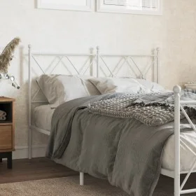 White metal headboard 120 cm by vidaXL, Headboards and footboards - Ref: Foro24-376582, Price: 46,26 €, Discount: %