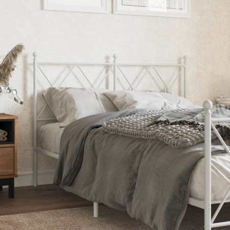 Cabecero de metal blanco 120 cm de vidaXL, Cabeceros y pies de cama - Ref: Foro24-376582, Precio: 47,55 €, Descuento: %