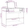 Dressing table with white mirror 100x45x76 cm by vidaXL, Bedroom Dressers - Ref: Foro24-840695, Price: 127,59 €, Discount: %