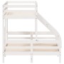 Litera de madera maciza de pino blanco 90x200/140x200 cm de vidaXL, Camas y somieres - Ref: Foro24-3207174, Precio: 370,66 €,...