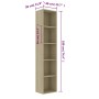 Estantería madera contrachapada color roble 40x30x189 cm de vidaXL, Librerías y estanterías - Ref: Foro24-800957, Precio: 91,...