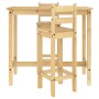 Set de bar 3 piezas madera maciza de pino de vidaXL, muebles para cocinas y comedores - Ref: Foro24-4005690, Precio: 210,37 €...