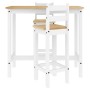 Set de bar 3 piezas madera maciza de pino blanco de vidaXL, muebles para cocinas y comedores - Ref: Foro24-4005692, Precio: 2...