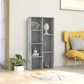 Estantería de madera de ingeniería gris 50x25x106 cm de vidaXL, Librerías y estanterías - Ref: Foro24-801111, Precio: 49,55 €...