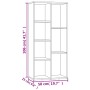 Estantería de madera de ingeniería gris 50x25x106 cm de vidaXL, Librerías y estanterías - Ref: Foro24-801111, Precio: 51,20 €...