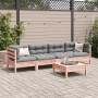 Set de sofás jardín 5 pzas con cojines madera abeto Douglas de vidaXL, Conjuntos de jardín - Ref: Foro24-3299284, Precio: 387...