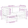 Set de sofás jardín 2 pzas con cojines madera maciza pino de vidaXL, Conjuntos de jardín - Ref: Foro24-3295826, Precio: 199,0...