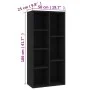 Estantería de madera contrachapada negro 50x25x106 cm de vidaXL, Librerías y estanterías - Ref: Foro24-801108, Precio: 63,94 ...