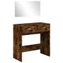 Dressing table with smoked oak mirror 80x39x80 cm by vidaXL, Bedroom Dressers - Ref: Foro24-840706, Price: 83,50 €, Discount: %
