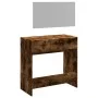 Tocador con espejo color roble ahumado 80x39x80 cm de vidaXL, Tocadores para dormitorios - Ref: Foro24-840706, Precio: 83,50 ...