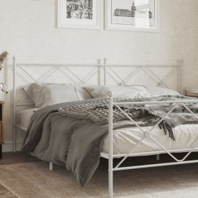 Cabecero de metal blanco 200 cm de vidaXL, Cabeceros y pies de cama - Ref: Foro24-376589, Precio: 50,80 €, Descuento: %