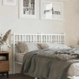 Cabecero de metal blanco 137 cm de vidaXL, Cabeceros y pies de cama - Ref: Foro24-376405, Precio: 44,06 €, Descuento: %