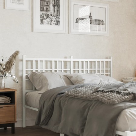 Cabecero de metal blanco 137 cm de vidaXL, Cabeceros y pies de cama - Ref: Foro24-376405, Precio: 44,78 €, Descuento: %