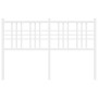Cabecero de metal blanco 137 cm de vidaXL, Cabeceros y pies de cama - Ref: Foro24-376405, Precio: 44,78 €, Descuento: %