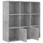 Estantería madera contrachapada gris hormigón 98x30x98 cm de vidaXL, Librerías y estanterías - Ref: Foro24-801120, Precio: 78...