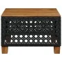 Garden table PE rattan and black acacia wood 55x55x36 cm by vidaXL, Garden tables - Ref: Foro24-365929, Price: 78,35 €, Disco...
