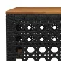 Garden table PE rattan and black acacia wood 55x55x36 cm by vidaXL, Garden tables - Ref: Foro24-365929, Price: 78,35 €, Disco...