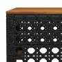 Mesa de jardín ratán PE y madera acacia negro 55x55x36 cm de vidaXL, Mesas de jardín - Ref: Foro24-365929, Precio: 68,68 €, D...