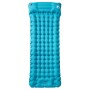 Colchón de camping autoinflable con almohada 1 persona azul de vidaXL, Colchones de aire - Ref: Foro24-4007096, Precio: 46,78...