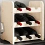 Botellero de madera maciza de pino 33x25x37 cm de vidaXL, Botelleros - Ref: Foro24-4007553, Precio: 17,22 €, Descuento: %