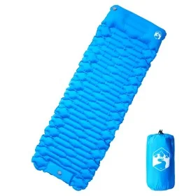 Colchón de camping autoinflable con almohada 1 persona azul de vidaXL, Colchones de aire - Ref: Foro24-4007105, Precio: 38,45...