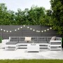 Juego de sofás de jardín 9 pzas madera maciza de pino blanco de vidaXL, Conjuntos de jardín - Ref: Foro24-3250657, Precio: 60...
