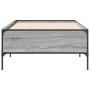 Estructura cama madera ingeniería metal gris Sonoma 75x190 cm de vidaXL, Camas y somieres - Ref: Foro24-844994, Precio: 74,46...