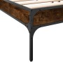 Estructura cama madera ingeniería metal roble ahumado 180x200cm de vidaXL, Camas y somieres - Ref: Foro24-845003, Precio: 114...