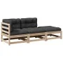 3-piece garden sofa set with solid pine wood cushions by vidaXL, Garden sets - Ref: Foro24-3295830, Price: 274,66 €, Discount: %