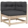 3-piece garden sofa set with solid pine wood cushions by vidaXL, Garden sets - Ref: Foro24-3295830, Price: 274,66 €, Discount: %